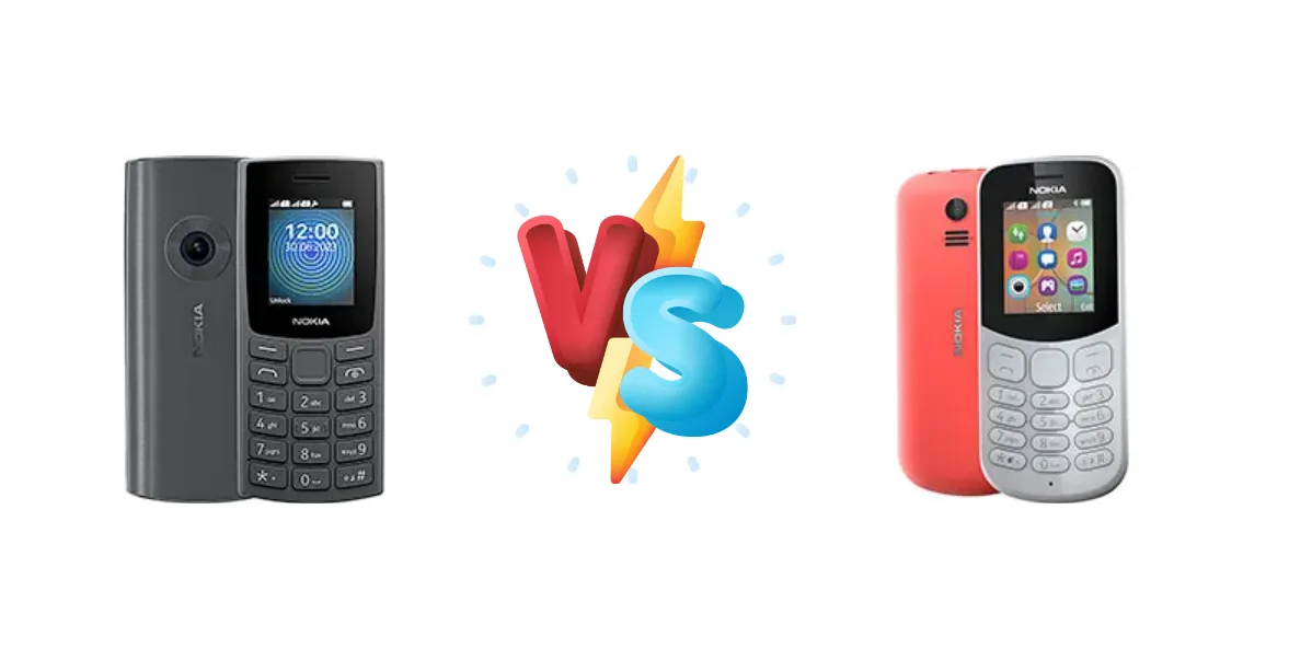 Nokia 110 (2023) vs Nokia 130 (2017)