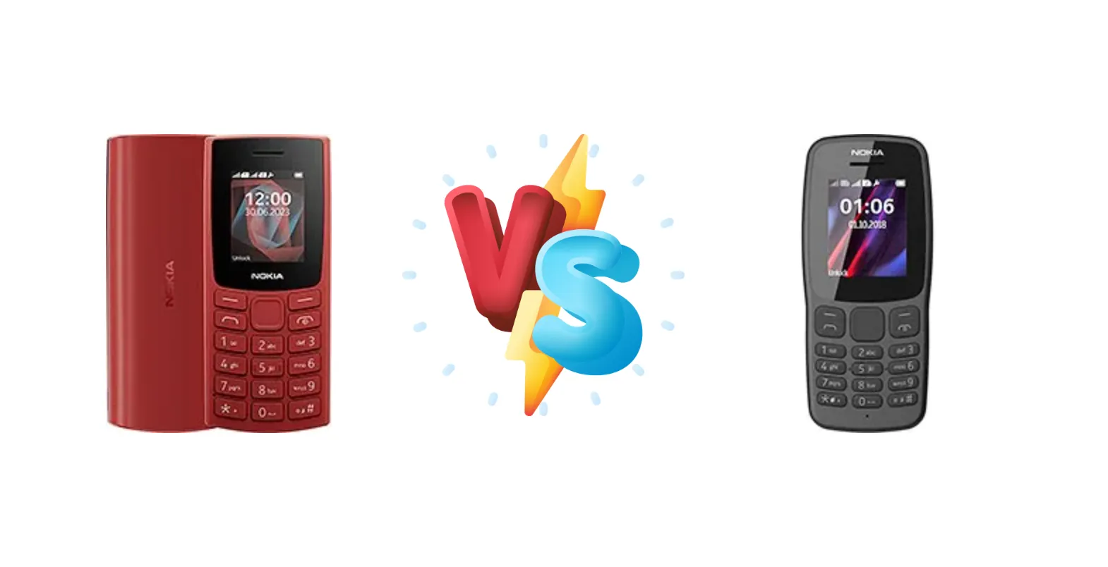 Nokia 105 (2023) vs Nokia 106 (2018)