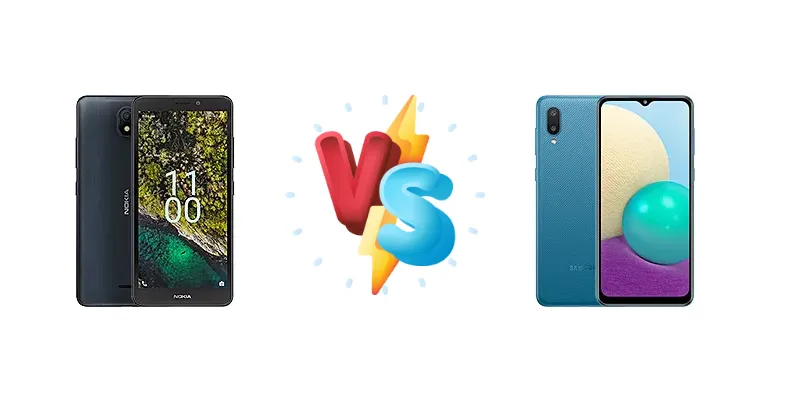 Nokia C100 vs Samsung Galaxy A02