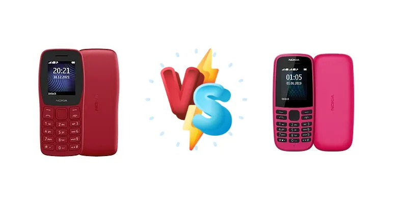Nokia 105+ (2022) vs Nokia 105 (2019)