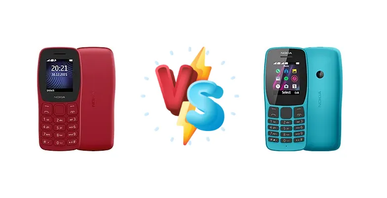 Nokia 105+ (2022) vs Nokia 110 (2019)