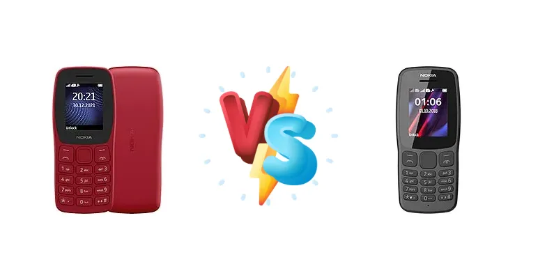 Nokia 105+ (2022) vs Nokia 106 (2018)