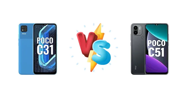 Xiaomi Poco C31 vs Xiaomi Poco C51