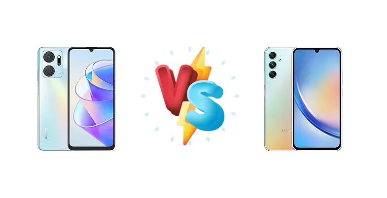 Honor X7a vs Samsung Galaxy A34