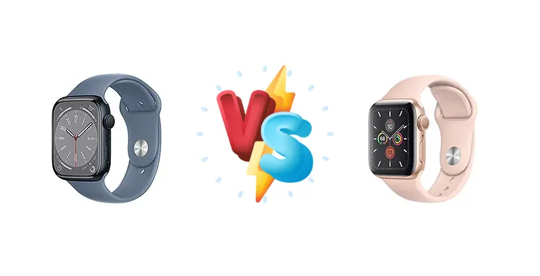 Apple Watch Series 8 Aluminum vs Apple Watch Series 5 Aluminum