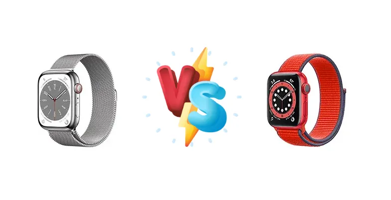 Apple Watch Series 8 vs Apple Watch Series 6 Aluminum