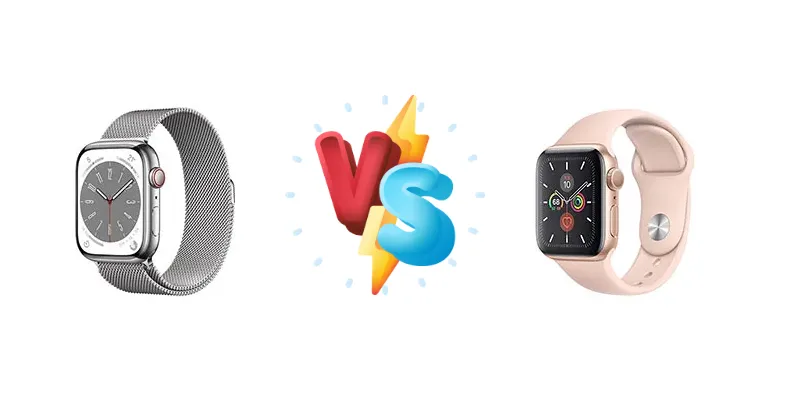 Apple Watch Series 8 vs Apple Watch Series 5 Aluminum