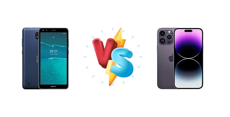 Nokia C1 2nd vs iPhone 14 Pro Max: Epic Showdown