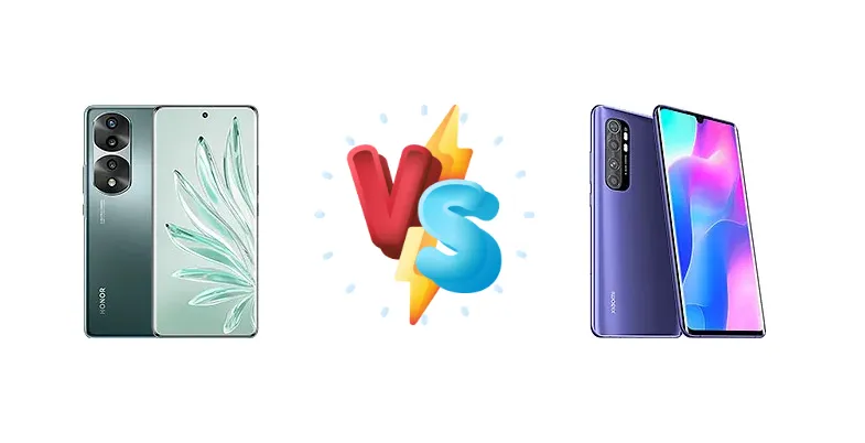 Honor 70 Pro+ vs Xiaomi Mi Note 10 Lite