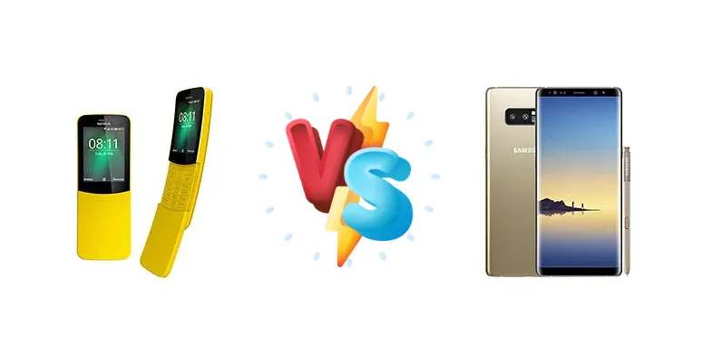 Nokia 8110 4G vs Galaxy Note8: A Retro vs. Powerhouse Showdown
