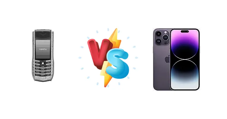 Vertu Ascent Ti Damascus Steel vs Apple iPhone 14 Pro Max