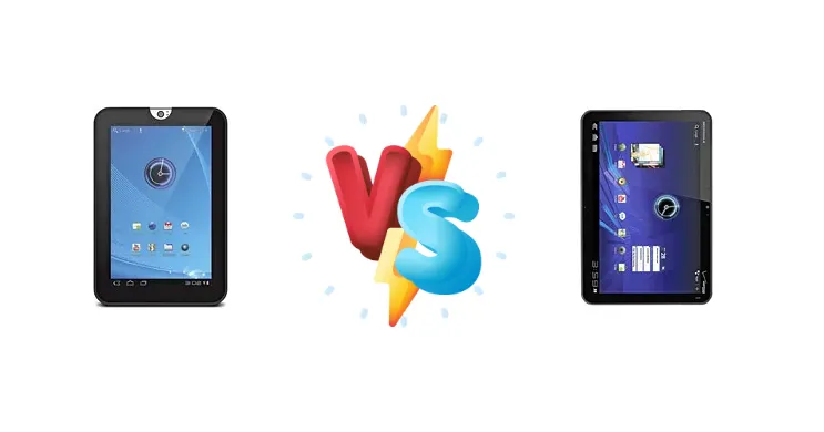 Toshiba Thrive 7 vs Motorola XOOM MZ604