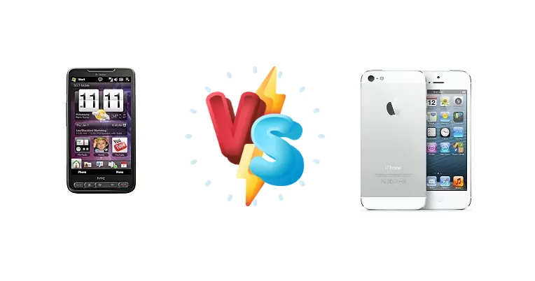 T-Mobile HD2 vs Apple iPhone 5