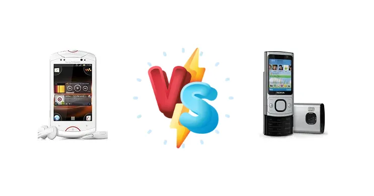 Sony Ericsson Live with Walkman vs Nokia 6700 slide