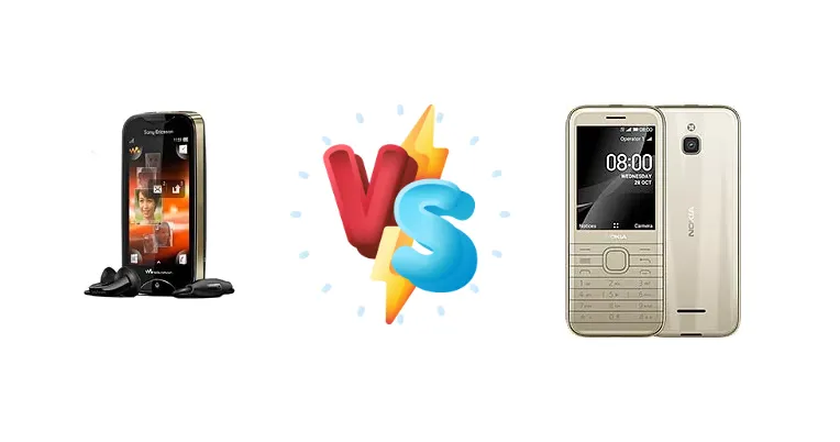 Sony Ericsson Mix Walkman vs Nokia 8000 4G
