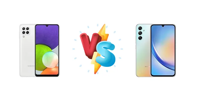 Samsung Galaxy A22 vs Samsung Galaxy A34
