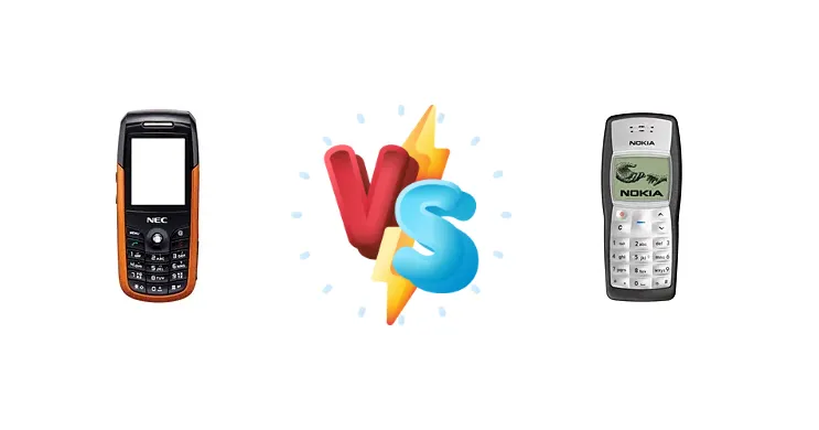 NEC e1108 vs Nokia 1100