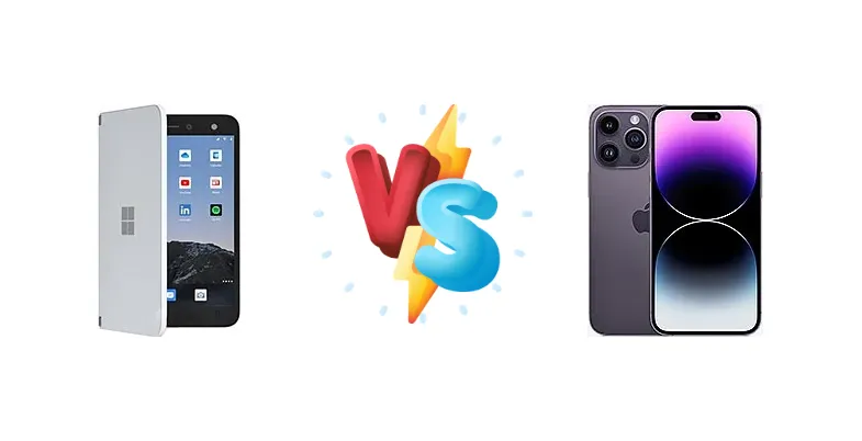 Folding Form vs. Flagship Power: Microsoft Surface Duo vs. Apple iPhone 14 Pro Max