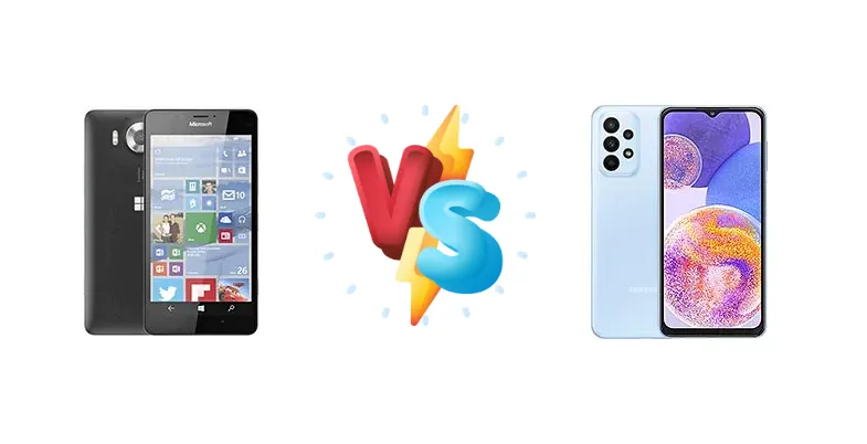 Lumia 950 vs Galaxy A23: A Legacy Flagship Faces Modern Endurance