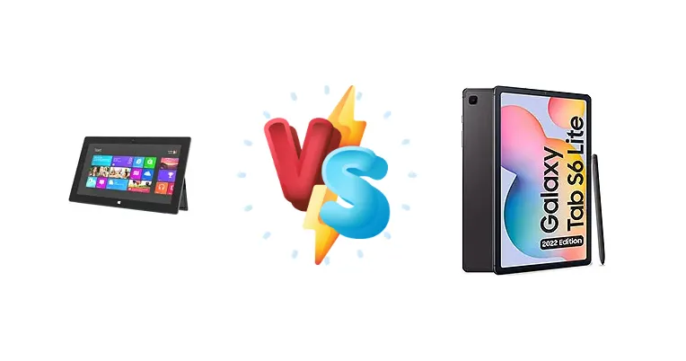 Microsoft Surface vs Samsung Galaxy Tab S6 Lite (2022)