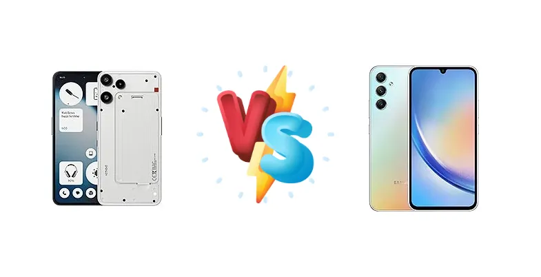 Nothing Phone (3a) Lite vs Samsung Galaxy A34