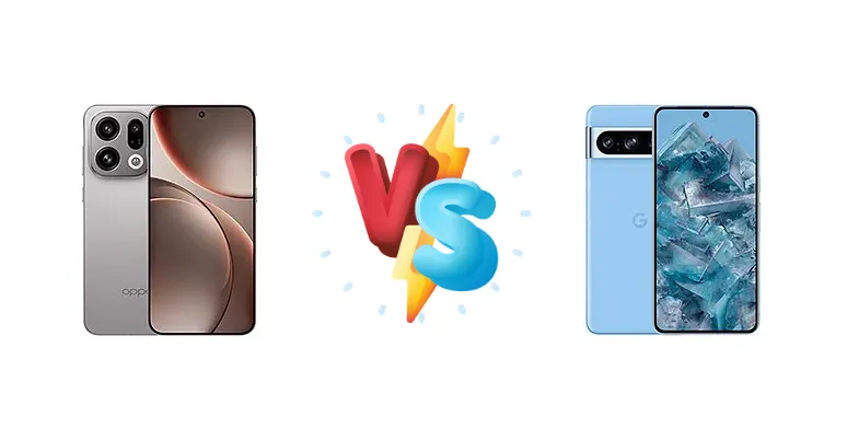 Dimensity 9500 vs Tensor G3: Oppo Find X9 and Google Pixel 8 Pro Compared