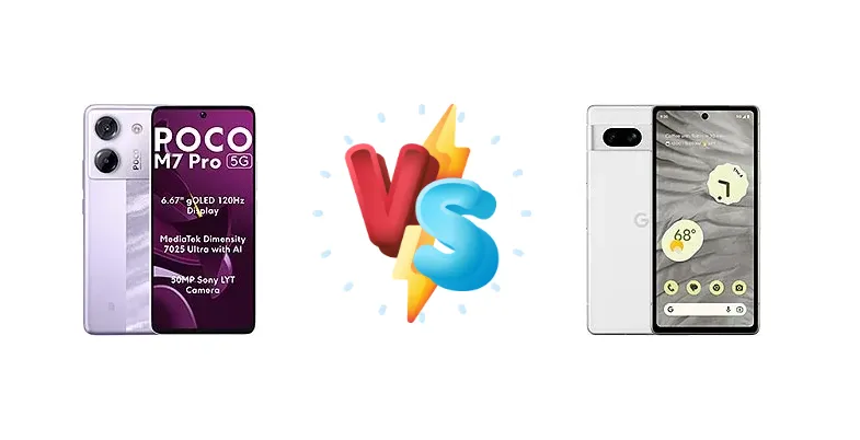Xiaomi Poco M7 Pro 5G vs Google Pixel 7a