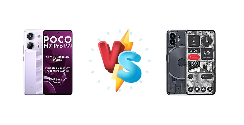 Xiaomi Poco M7 Pro 5G vs Nothing Phone (2)