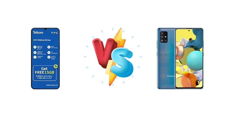 HTC Wildfire E6 Star vs Samsung Galaxy A51 5G UW