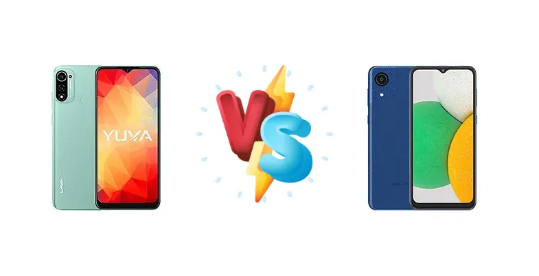 Lava Yuva vs Samsung Galaxy A03 Core
