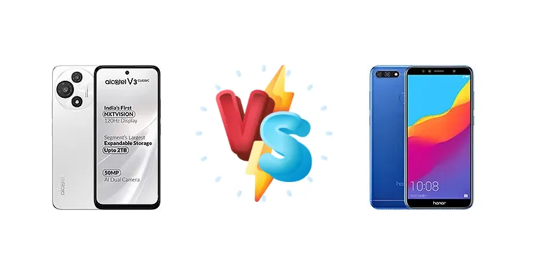 alcatel V3 Classic vs Honor 7A