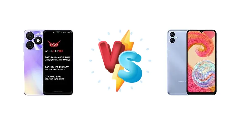 itel Zeno 10 vs Samsung Galaxy A04e