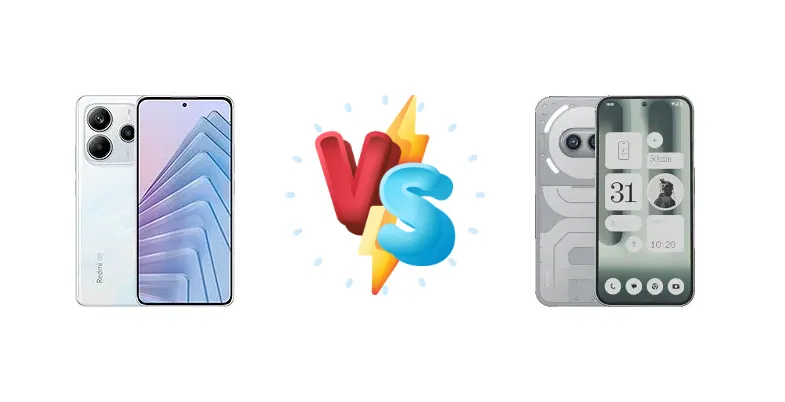 Xiaomi Redmi Note 14 5G (India) vs Nothing Phone (2a) Plus