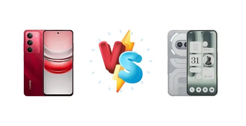 Realme 14x (India) vs Nothing Phone (2a) Plus