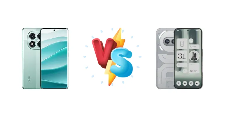 Xiaomi Redmi Note 14 Pro 5G (India) vs Nothing Phone (2a) Plus