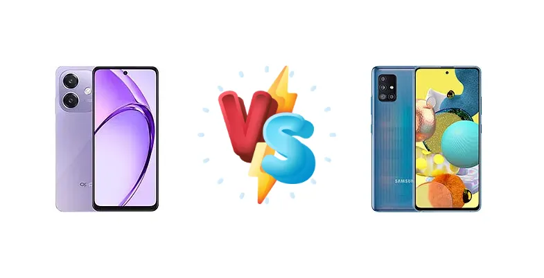 Oppo A3 4G vs Samsung Galaxy A51 5G UW