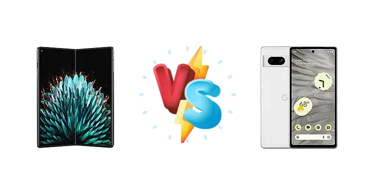 OnePlus V Fold vs Google Pixel 7a