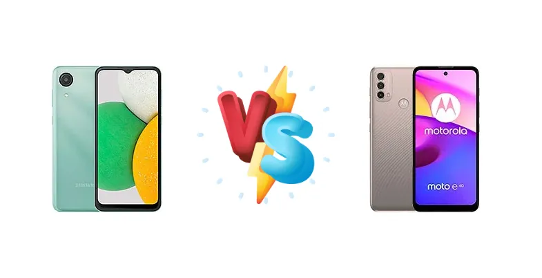 Samsung Galaxy A04 Core vs Motorola Moto E40