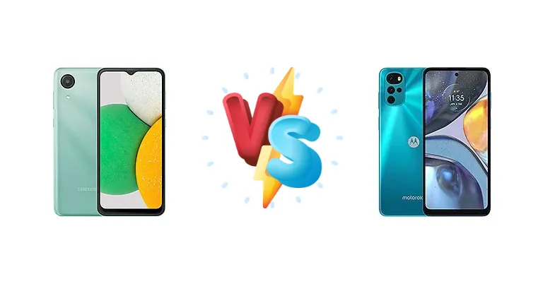 Samsung Galaxy A04 Core vs Motorola Moto G22