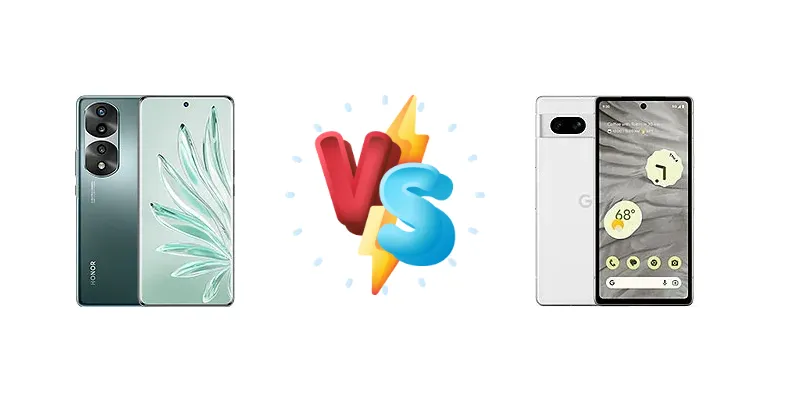 Honor 70 Pro+ vs Google Pixel 7a