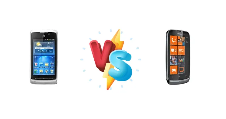 ZTE Blade II V880+ vs Nokia Lumia 610 NFC