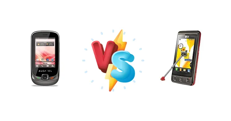 alcatel OT-602 vs LG KP500 Cookie