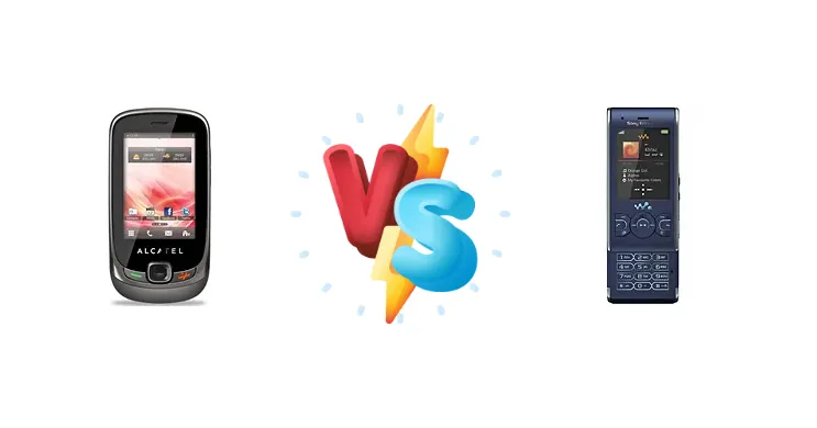 alcatel OT-602 vs Sony Ericsson W595