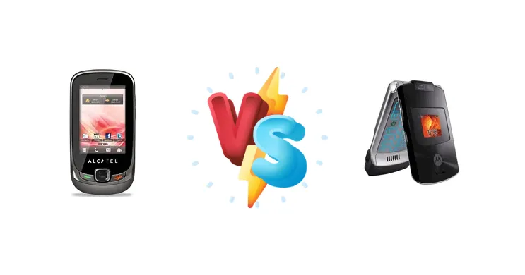 alcatel OT-602 vs Motorola RAZR V3xx