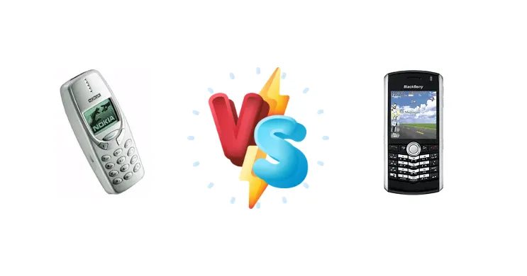 Nokia 3310 vs BlackBerry Pearl 8100