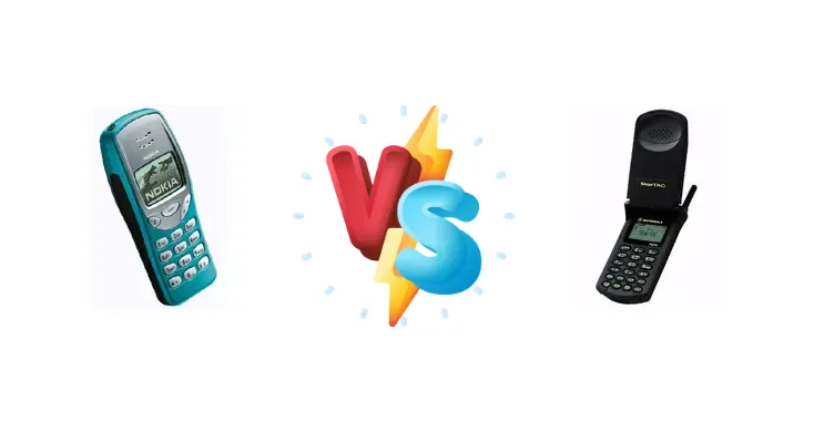Nokia 3210 (1999) vs Motorola StarTAC 130
