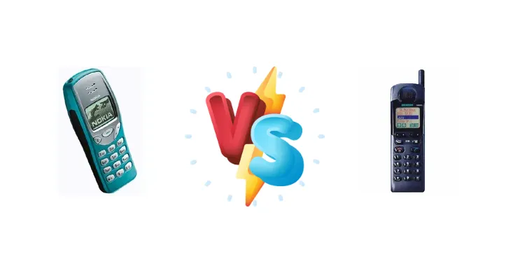 Nokia 3210 (1999) vs Siemens S10