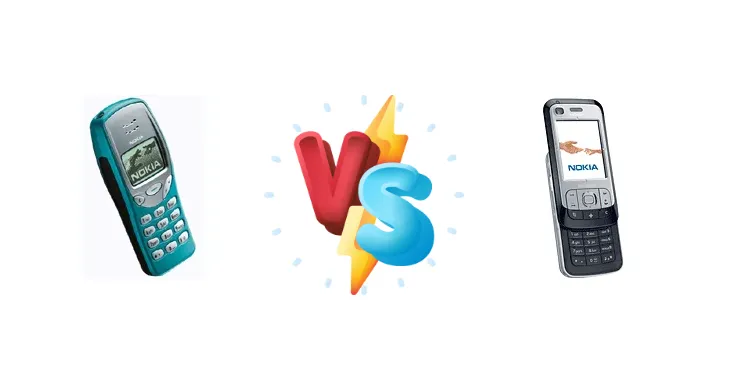 Nokia 3210 (1999) vs Nokia 6110 Navigator