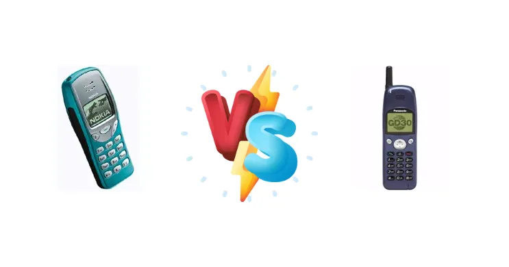 Nokia 3210 (1999) vs Panasonic GD30