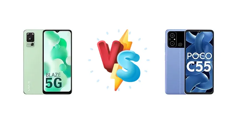 Lava Blaze 1X vs Xiaomi Poco C55
